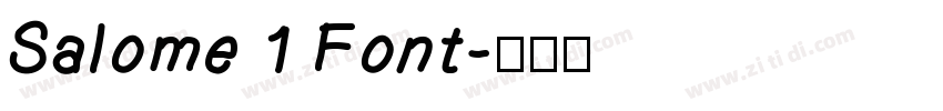 Salome 1 Font字体转换